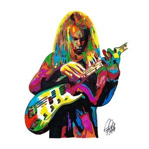 Billy Sheehan Bass Rock Music Poster Print Wall Art 11x17